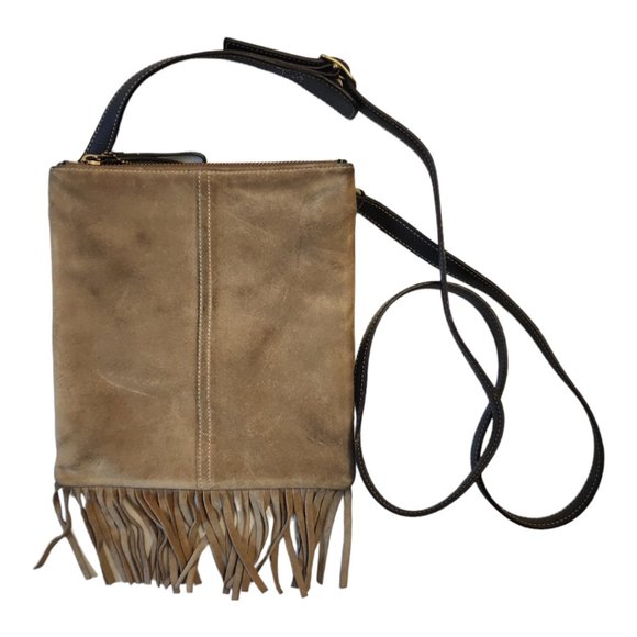 Vintage Coach Tan Suede Fringed Crossbody Bag - Picture 16 of 16